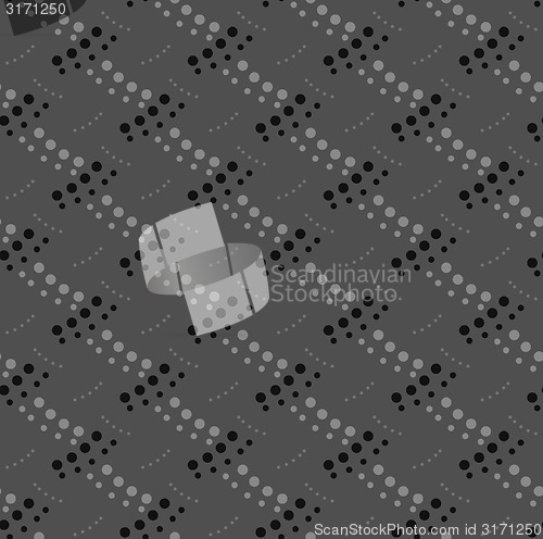 Image of Monochrome pattern with gray and black dotted interwoven texture