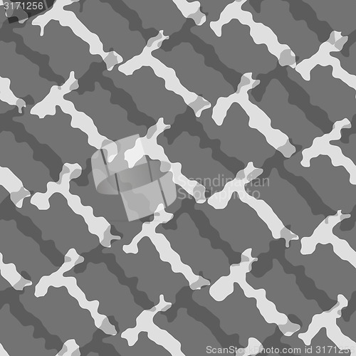 Image of Monochrome pattern with rough t shapes