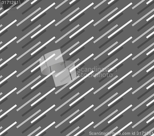 Image of Monochrome pattern with diagonal gray doubled stripes