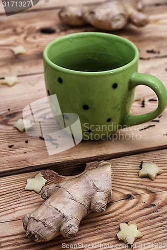 Image of Cup of tea from ginger root 