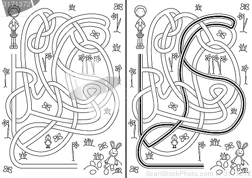 Image of Egg hunt maze