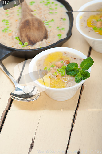 Image of Hearty Middle Eastern Chickpea and Barley Soup