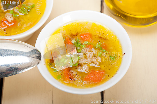 Image of Syrian barley broth soup Aleppo style