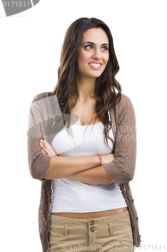 Image of Beautiful woman smiling