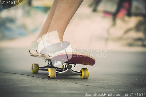 Image of Riding a skate