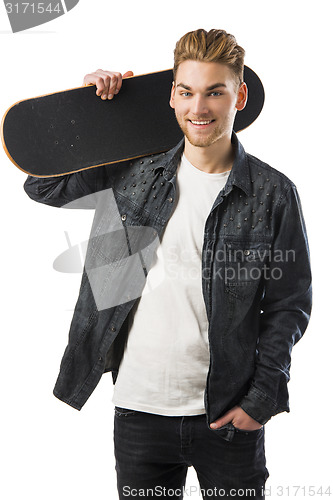 Image of Young man with a skateboard