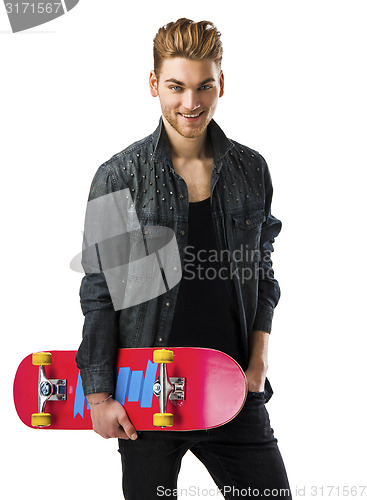 Image of Young man with a skateboard