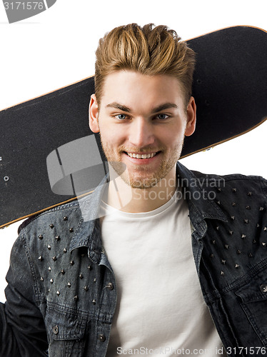 Image of Young man with a skateboard