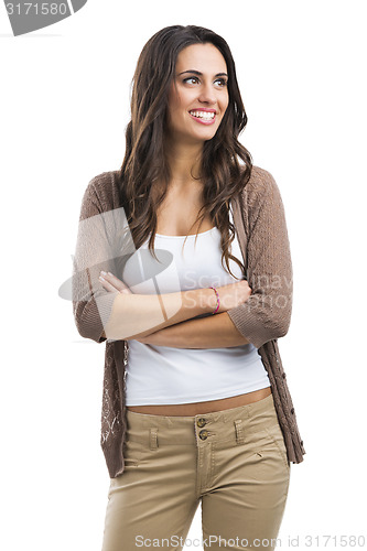 Image of Beautiful woman smiling