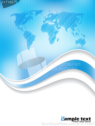 Image of Business brochure with hexagon pattern