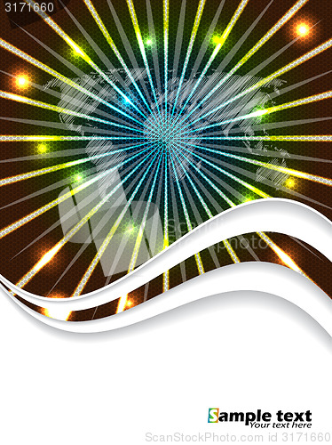 Image of Corporate brochure with bursting background and world map