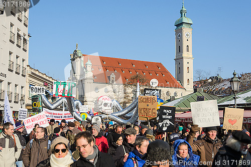 Image of Demonstration against presence NATO forces in Europe and eastwar