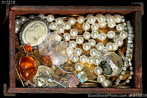 Image of Jewellery in coffin