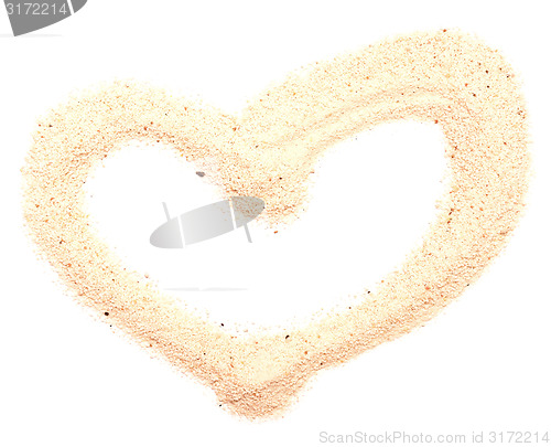 Image of sand heart