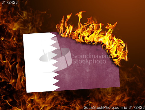 Image of Flag burning - Qatar