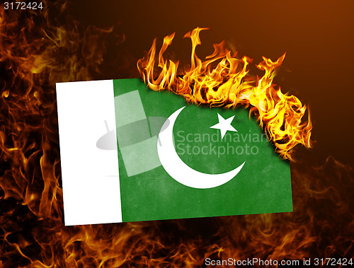 Image of Flag burning - Pakistan