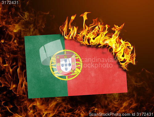 Image of Flag burning - Portugal