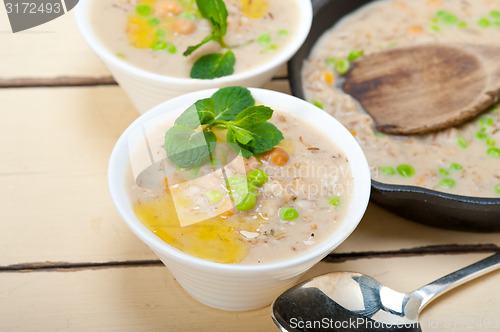 Image of Hearty Middle Eastern Chickpea and Barley Soup