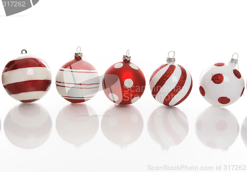 Image of Five Festive Christmas Baubles