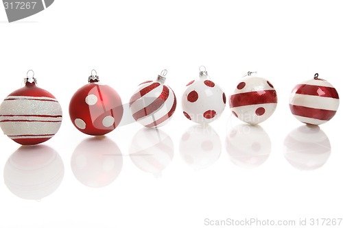 Image of Christmas bauble decorations