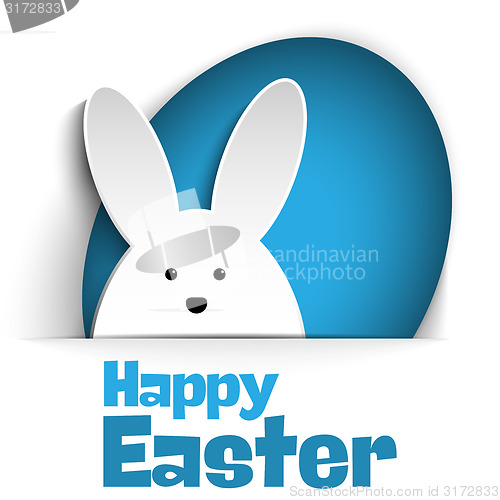 Image of Happy Easter Rabbit Bunny on White Background