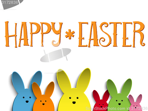 Image of Happy Easter Rabbit Bunny  Colors