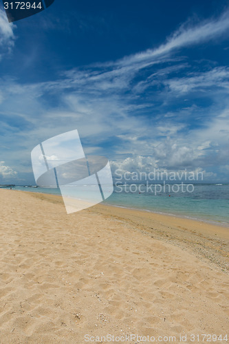 Image of Beautiful tropical beach with lush vegetation