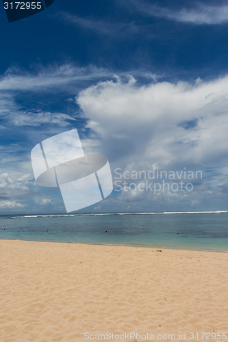 Image of Beautiful tropical beach with lush vegetation