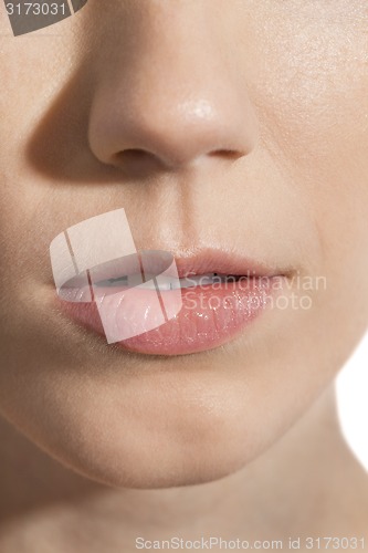 Image of Close up Woman Eye Looking Up