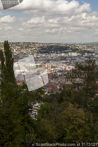 Image of Scenic rooftop view of Stuttgart, Germany