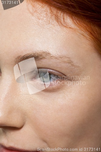 Image of Close up Woman Eye Looking Up