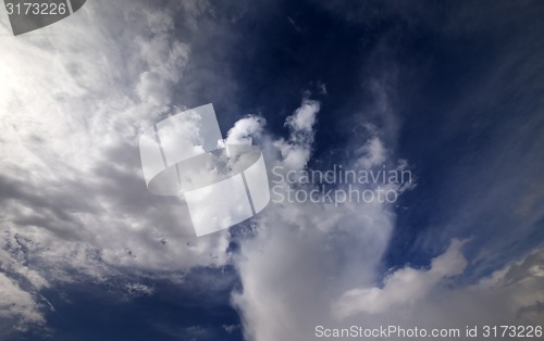 Image of Sunny sky with clouds