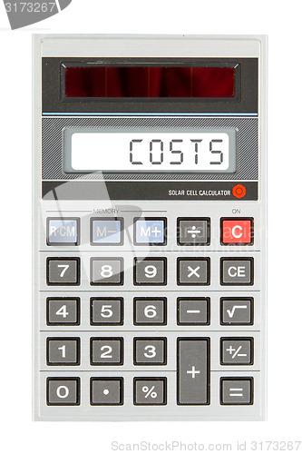 Image of Old calculator - costs