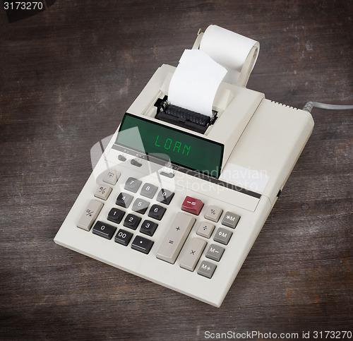 Image of Old calculator - loan