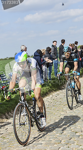 Image of Two Cyclists on Paris Roubaix 2014