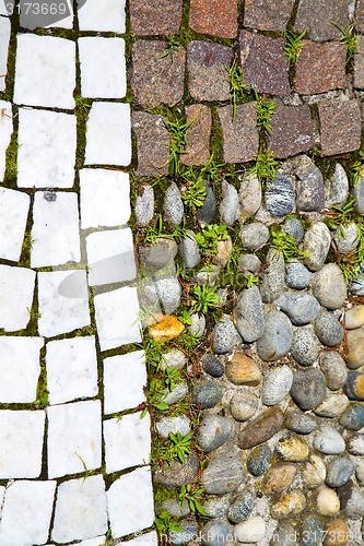 Image of old  milan      in  wall  brick   the    abstract  background   