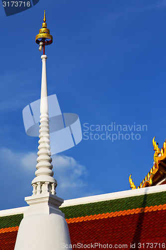 Image of bangkok in the temple tower   asia sky and  colors religion