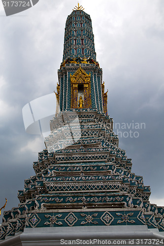 Image of  thailand  bangkok in  rain   temple abstract cross 