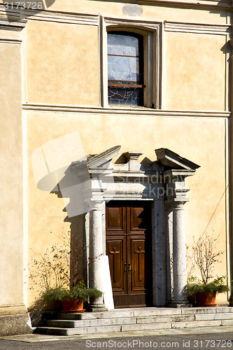 Image of  italy  lombardy     in  the comabbio  old   church      step  