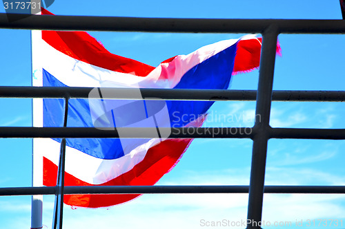 Image of asia  kho samui bay isle waving flag    in thailand and   