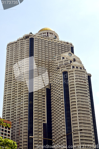 Image of  bangkok terrace  thailand  in office district palaces     plant