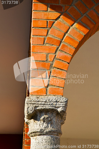 Image of wall milan  in italy old     concrete wall  brick   the    abstr