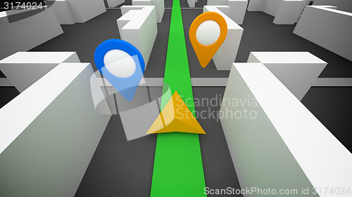 Image of 3d gps navigation