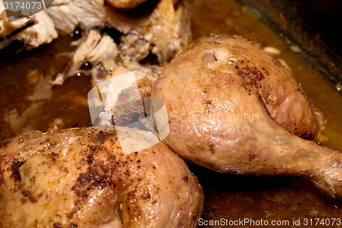 Image of Roasted Chicken on pan 