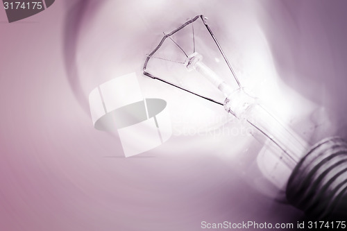 Image of Background with lit lightbulb