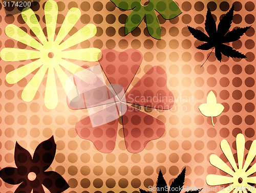 Image of Flowers & Leafs - background