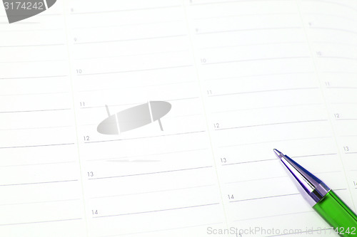 Image of Color pencil and agenda