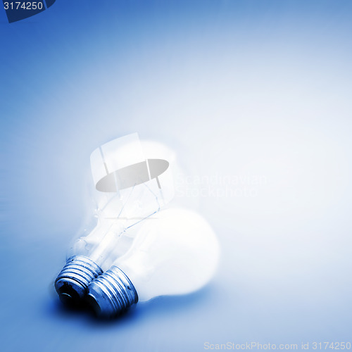 Image of Background with lit lightbulb