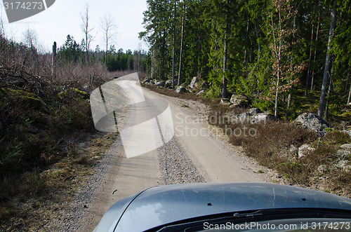 Image of Driving at a gravel road