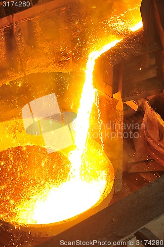 Image of Pouring of liquid metal